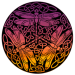 triple dragonfly celtic seal – sunset – House Solare