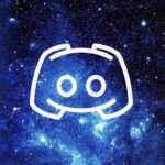 Discord logo in nebula